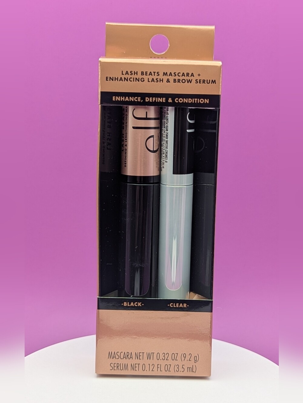 Elf FS Lash Beats Mascara & FS Enhancing Lash & Brow Serum Set NIB